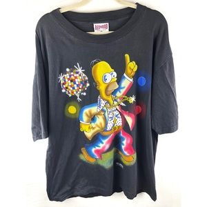 VINTAGE  90s T-SHIRT MOVIE SIMPSON 1997 Redwood XL Party Homer Tee Matt Groening